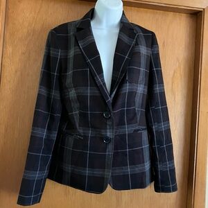 Plaid Blazer Philosophy Black Grey Lined Sz 2 #darkacademia #fall #wednesday